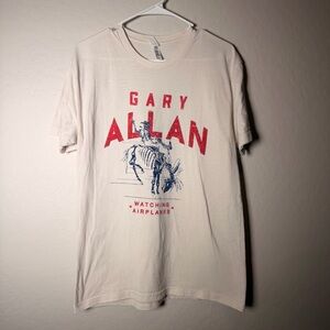 Vintage Gary Allan “Watching Airplanes” lyrics concert T size Large